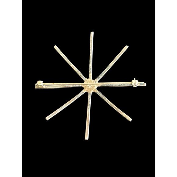 MCM Sterling Silver Modernist Minimalist 2.5” Starburst Brooch 1940 925 - Picture 3 of 6